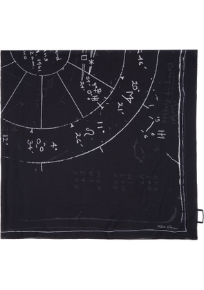 Rick Owens Black Temple Pino Astro Scarf