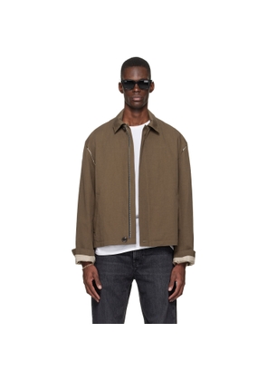 SIRE Brown Light Zipped Blouson Jacket