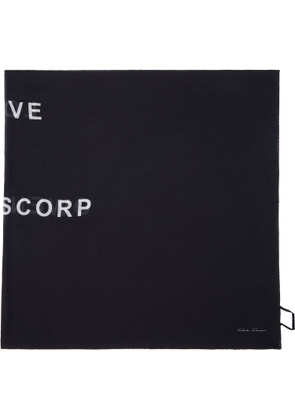 Rick Owens Black Temple Printed Cot Scarf