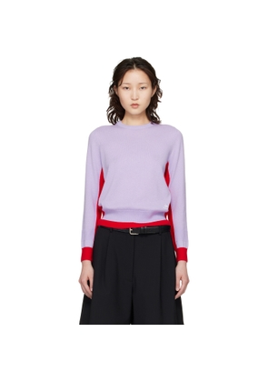 B.B. Wallace Purple & Red Hockney Sweater