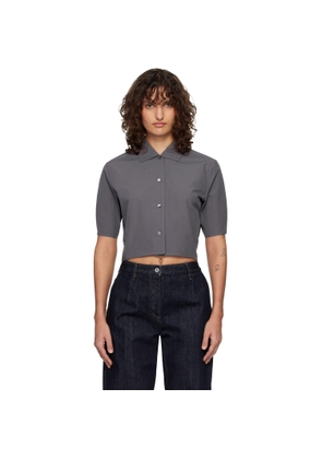 Jil Sander Gray Technical Faille Shirt