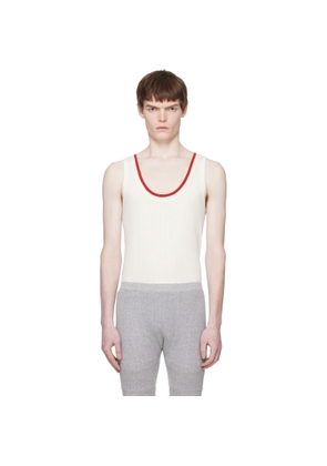 Dries Van Noten Off-White Pointelle Tank Top