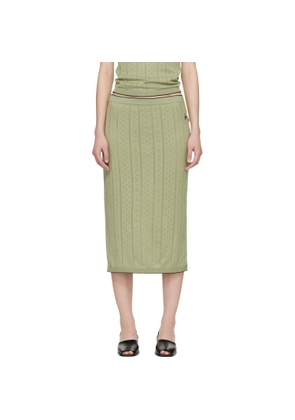 B.B. Wallace Khaki Serra Midi Skirt