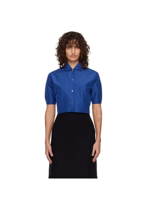 Jil Sander Blue Technical Faille Shirt