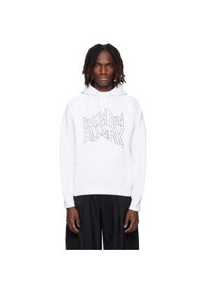 sacai White 'geoff sacai' Print Hoodie