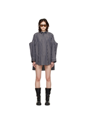 sacai Navy Poplin Shirt Minidress