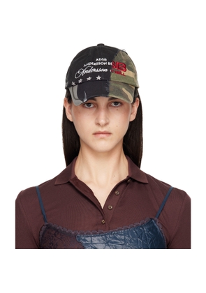 Andersson Bell Black & Khaki Camouflage Split Paneled Cap