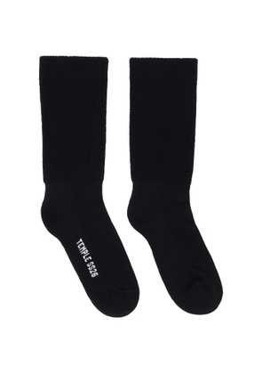 Rick Owens Black Temple Mid Calf Socks