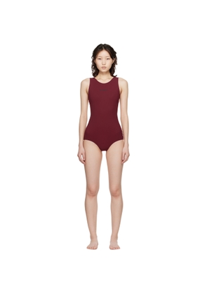Jil Sander Burgundy Jersey Swimsuit