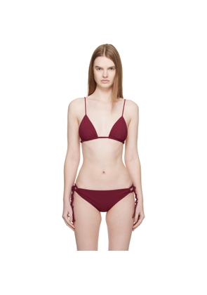 Jil Sander Red Jersey Tangle Bikini Top