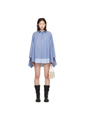 sacai Blue Poplin Shirt Minidress