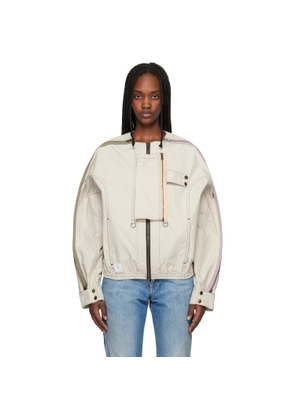 Stefan Cooke Beige Airshow Windbreaker Jacket