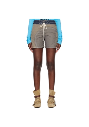 Edward Cuming Gray Half-Moon Swim Shorts