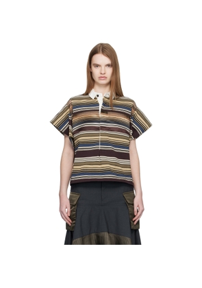 sacai Multicolor Horizontal Stripe Polo