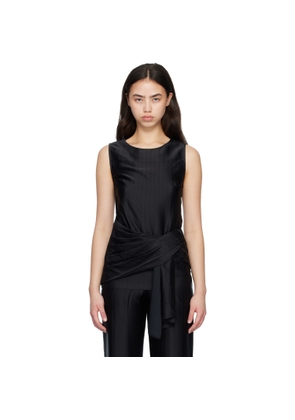 Loulou de Saison Black FONDA Draped Blouse