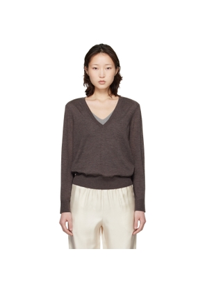 Loulou de Saison Brown Julio LDS Fluid Cashmere Sweater