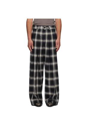 LU'U DAN Gray Triple Pleat Trousers