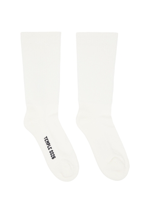 Rick Owens Off-White Temple Mid Calf Socks