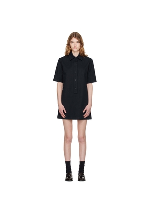 A.P.C. Navy Poly Mini Dress