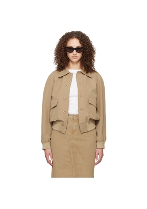 A.P.C. Beige Raglan Bomber Jacket