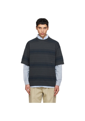 nanamica Gray Stripe T-shirt