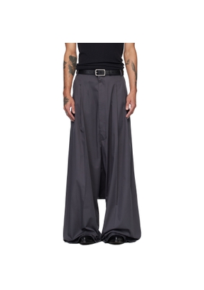 LU'U DAN Gray Lowline Trousers