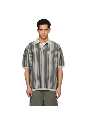 nanamica Gray OOAL Knit Sweater Polo