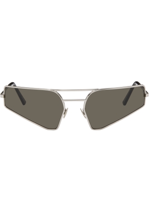 Rick Owens Silver Temple Prong Sunglasses
