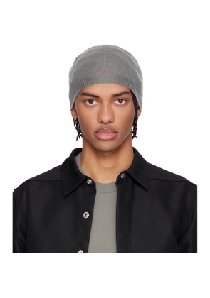 Rick Owens Gray Temple Rasato Knit Beanie