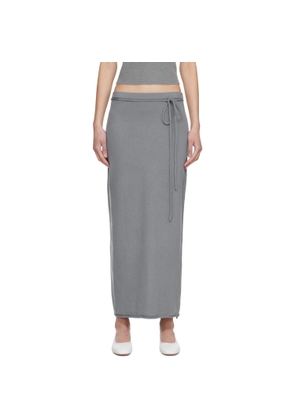 LE17SEPTEMBRE Blue Cashmere Blend Knit Maxi Skirt