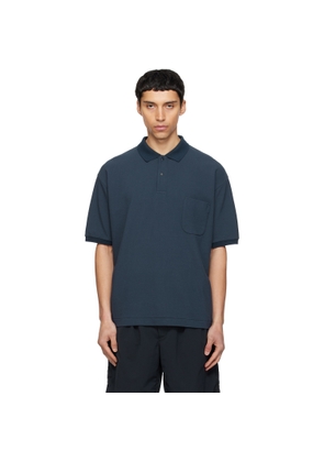 nanamica Navy Short Sleeve Polo