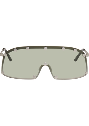 Rick Owens Silver Shielding Sunglasses