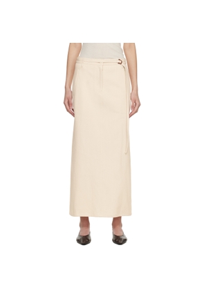 LE17SEPTEMBRE Off-White Tessa Belted Maxi Skirt