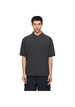 nanamica Gray Short Sleeve Polo