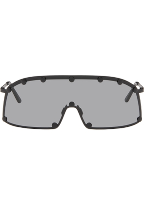 Rick Owens Black Temple Shielding Sunglasses