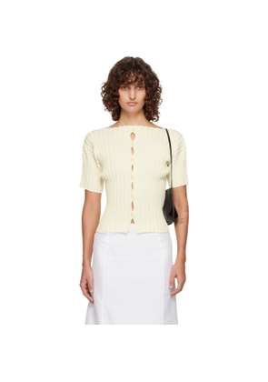 LE17SEPTEMBRE Off-White Millie Knit Short Cardigan
