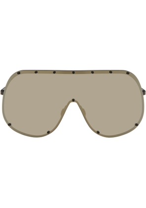 Rick Owens Black Temple Mask Sunglasses