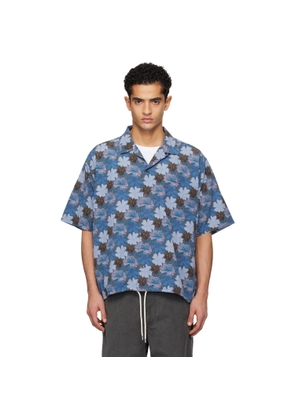 nanamica Navy OOAL 'NANALOHA' S/S Shirt