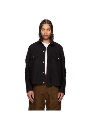 sacai Black Cotton Typewriter Jacket