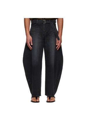 sacai Black Faded Jeans