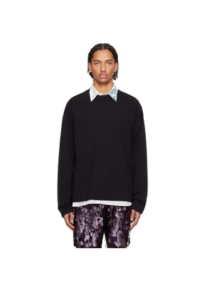 Dries Van Noten Black Dropped Shoulder T-shirt
