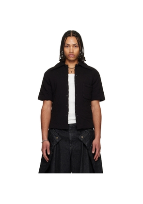LU'U DAN Black Wadded Shift Shirt
