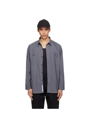 nanamica Gray Polyester Wool Field Shirt