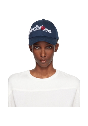 Stefan Cooke Navy Monogram Cap