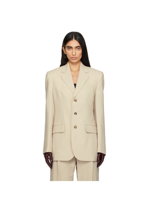 WARDROBE.NYC Beige Light Longline Blazer