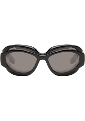 Balenciaga Black Superbusy Double Layer Sunglasses