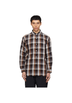 nanamica Brown Regular Collar Wind Shirt