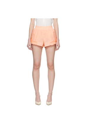 Simone Rocha Orange Frill Track Shorts