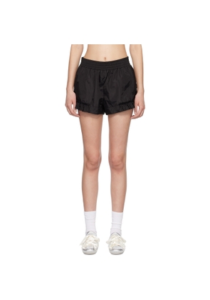 Simone Rocha Black Frill Track Shorts