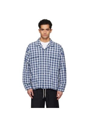 nanamica Navy OOAL Palaka Check Shirt